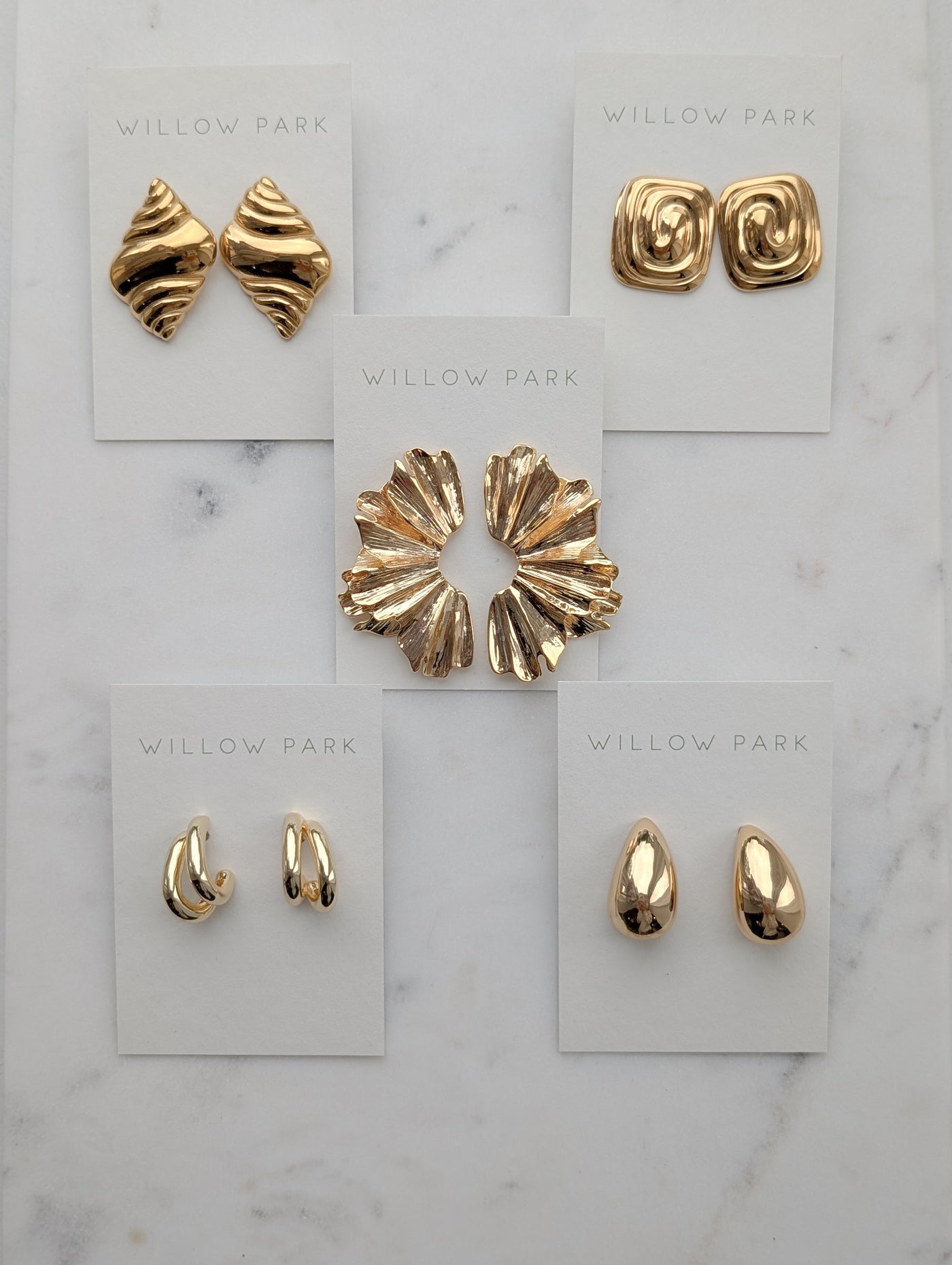 Gold Double Hoop Earrings