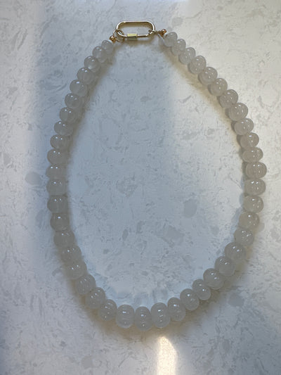 Clear Round Bead Necklace