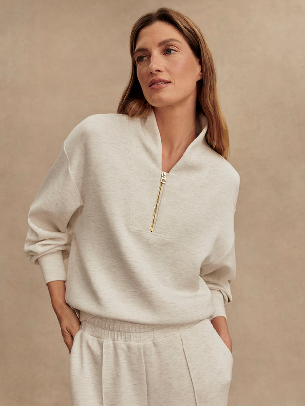 Davidson Sweatshirt by Varley in Ivory Marl