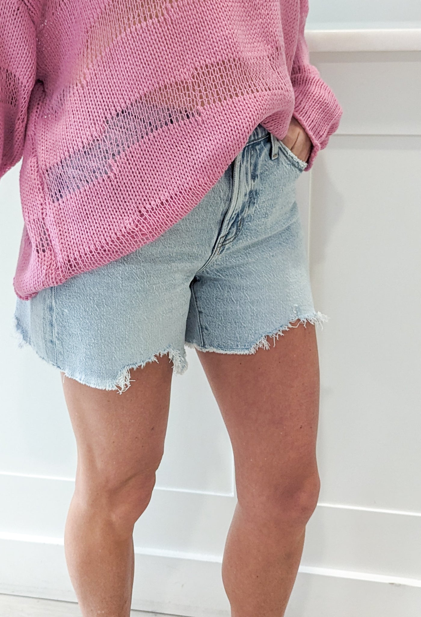 Kennedy Relaxed Fit Cut Off Shorts in Saint Vincent by Pistola
