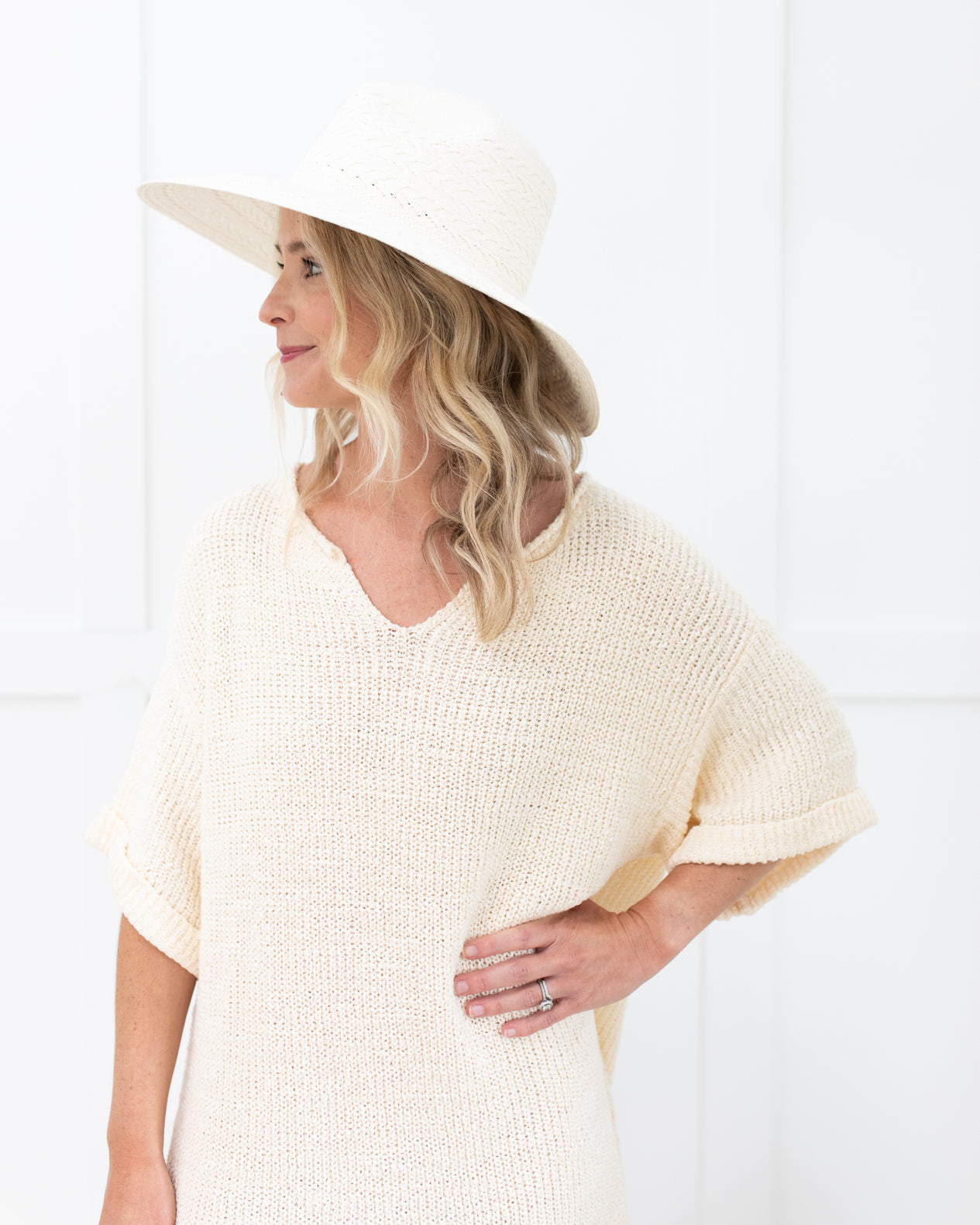 Ivory Knit Coverup