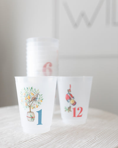 12 Days of Christmas Frosted Cups