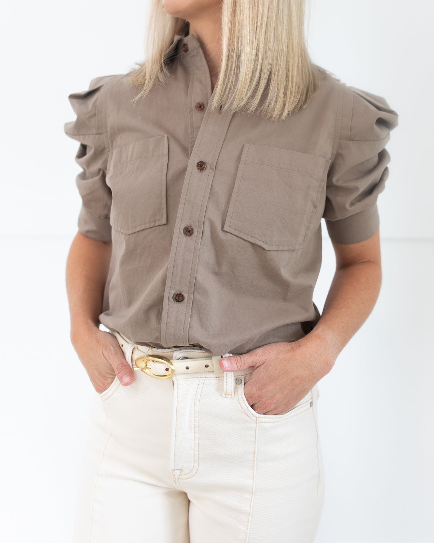Blaire Top in Taupe