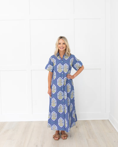Gibbons Dress in Dusty Trellis