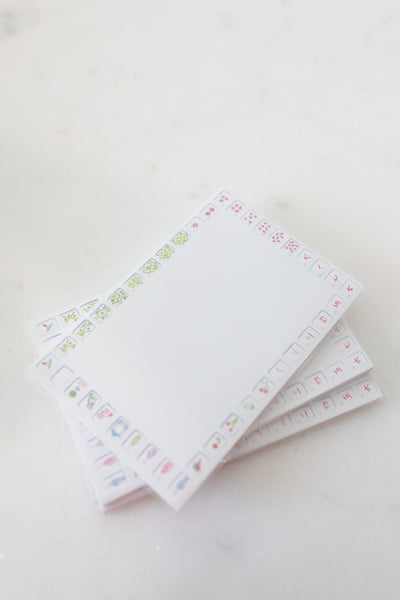 Mahjong Mini Tile Border Notepad