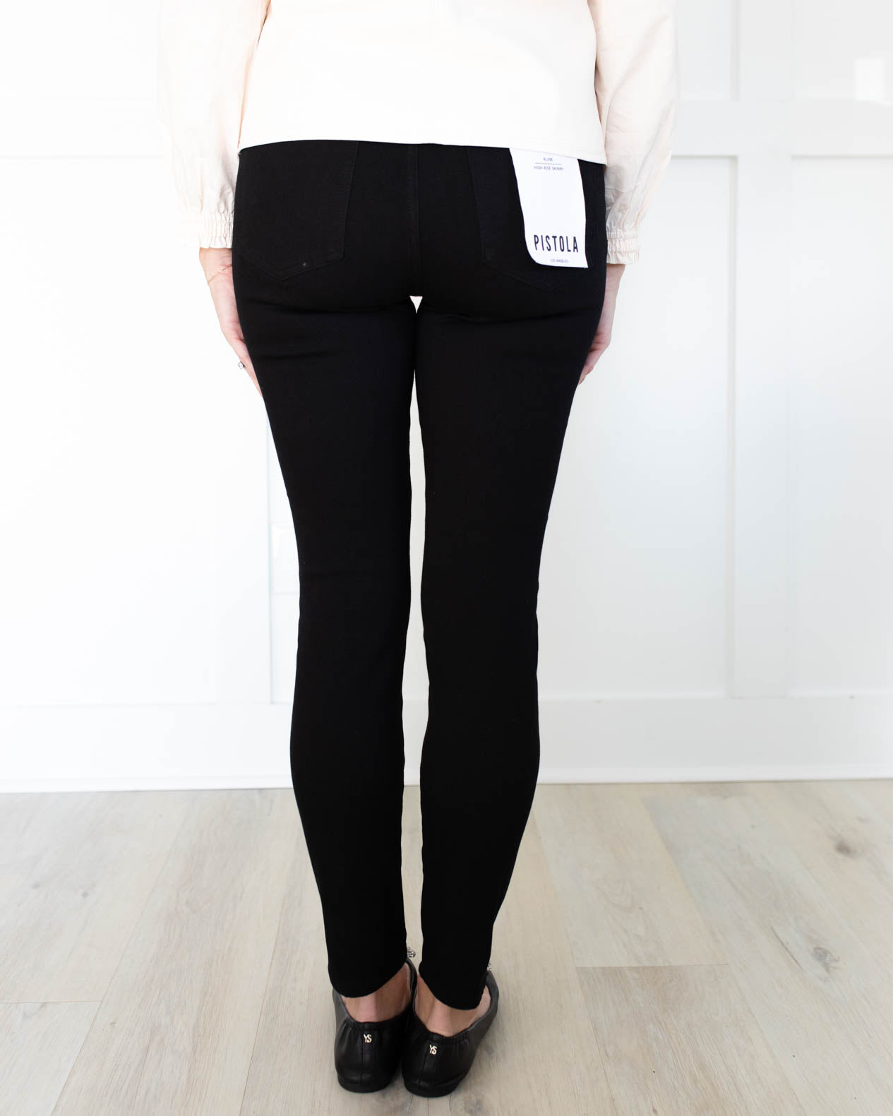 Aline High Rise Skinny Jean in Dark Matter by Pistola