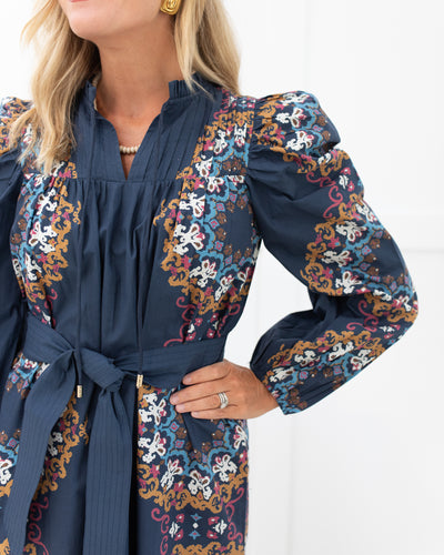 Ivana Mini Dress in Venezia Blue