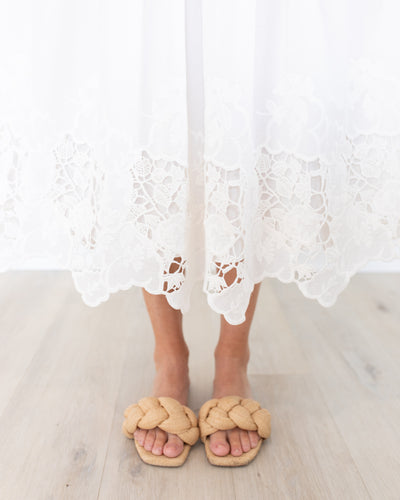 Nathalie Skirt in White Embroidery