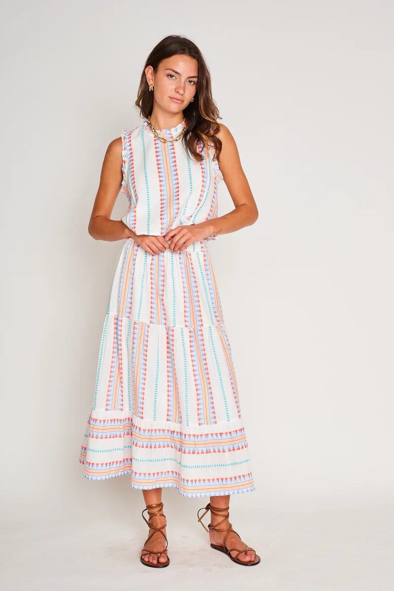 Bright Aztec Midi Skirt