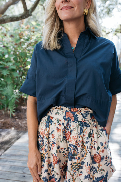 Eleanor Top in Navy