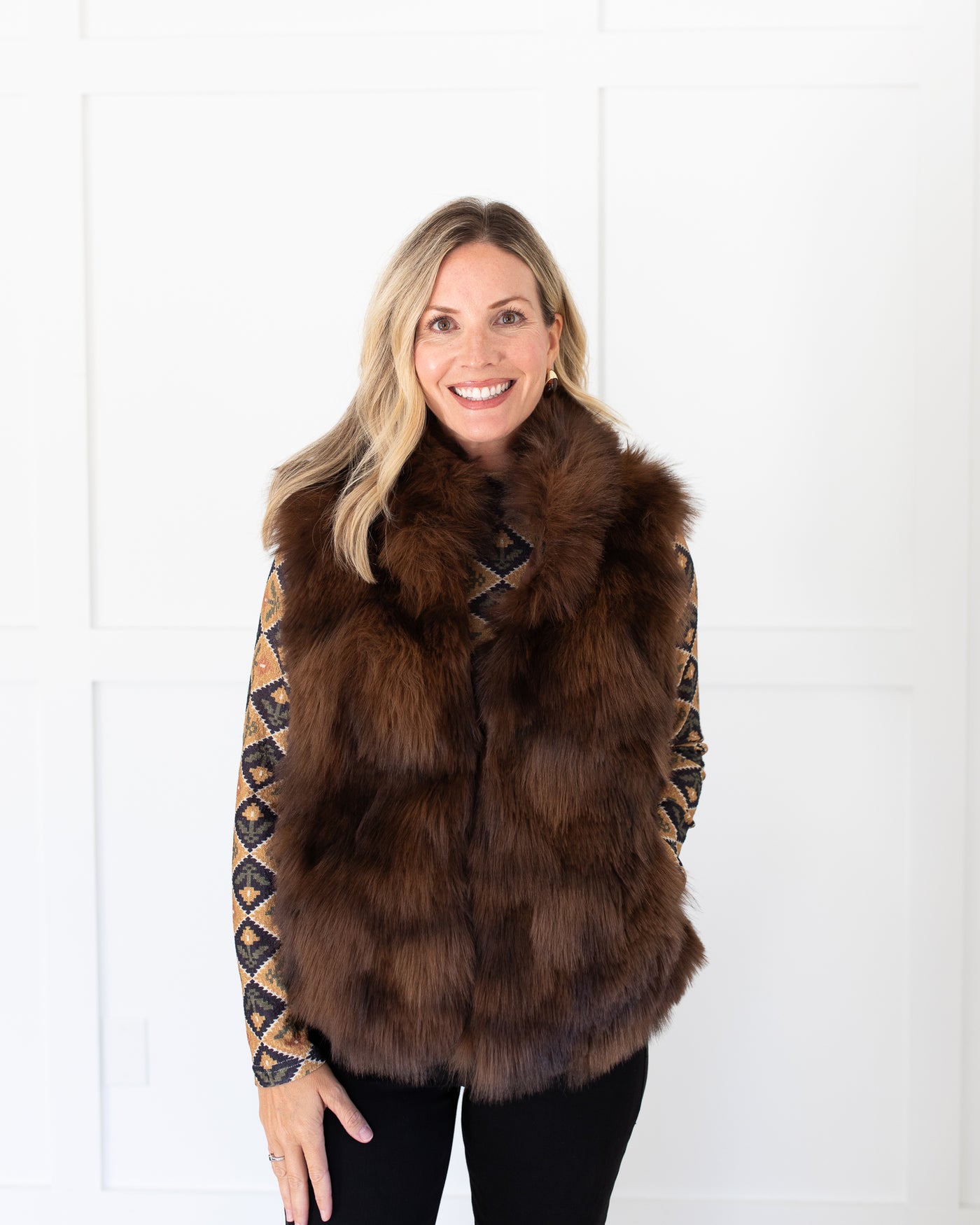 Brown Faux Fur Vest