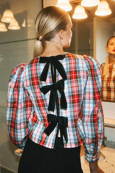 Lottie Top in Carlyle Plaid by Hunter Bell