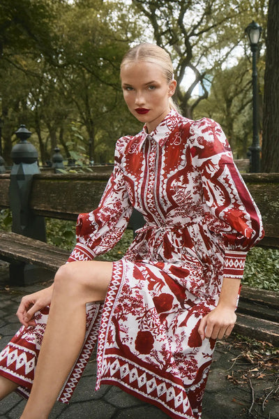 Rosie Dress in Central Park Toile by Hunter Bell