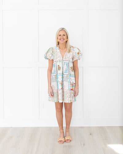 Wilkes Dress in Patchwork Quilt by Hunter Bell