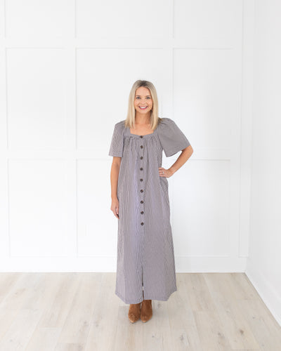 Miller Dress in Chocolate Gingham