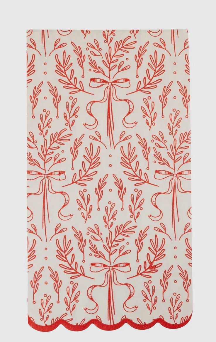 Red Bough Pattern Dinner Napkin