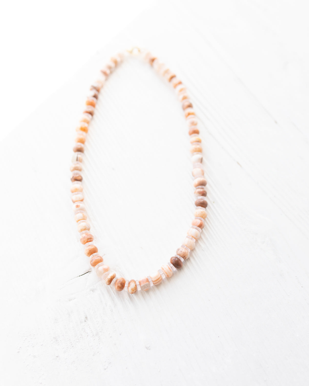 Brown/White Bead Necklace