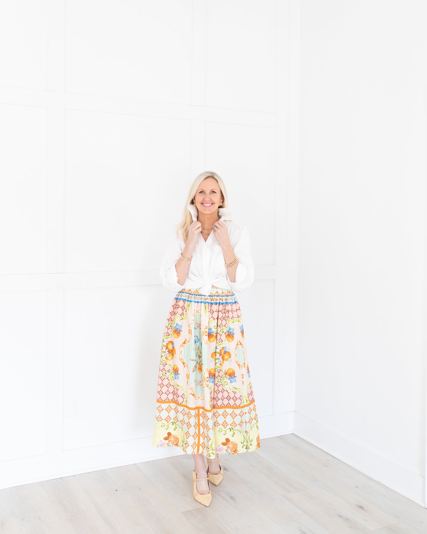 Tatum Midi Skirt in Gasparilla Gardens