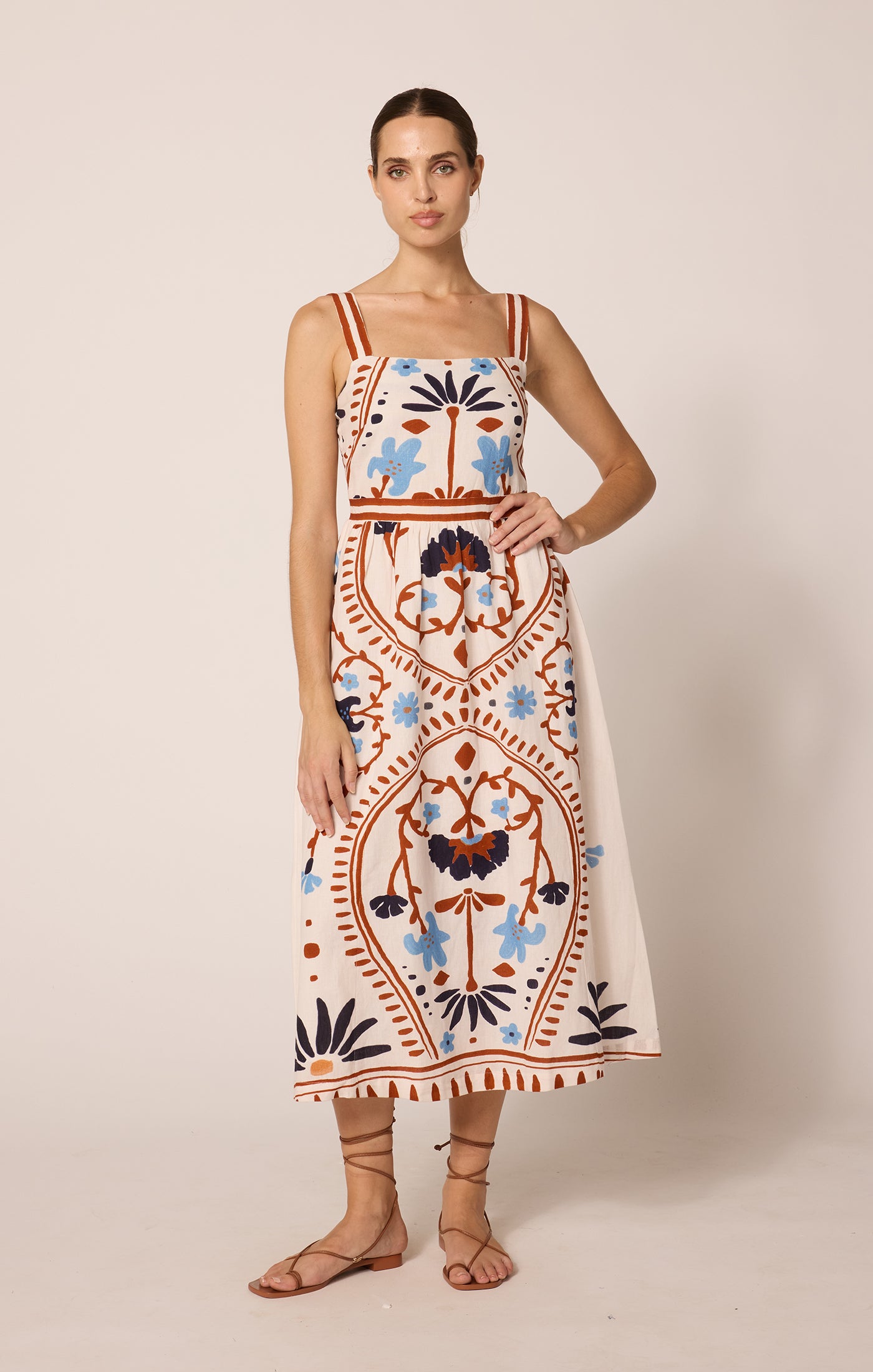 Carmen Midi Dress in Liliana Print