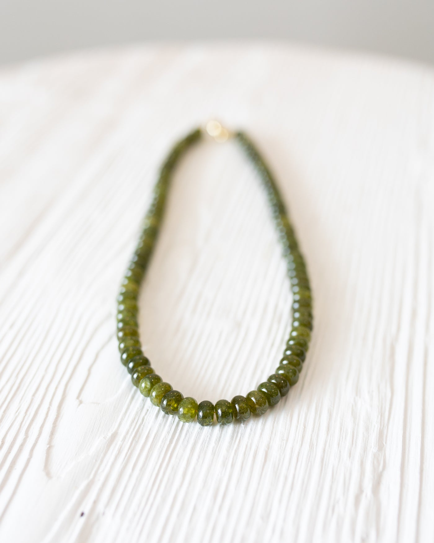 Olive Green 17" Beaded Necklace