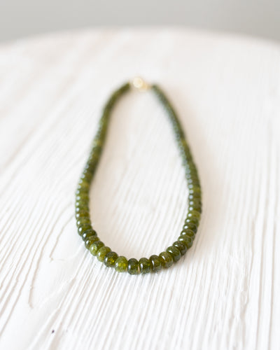 Olive Green 17" Beaded Necklace