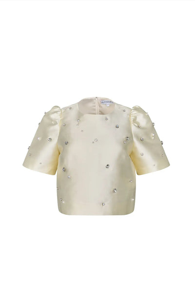 Olivia Top in Ivory by Hunter Bell