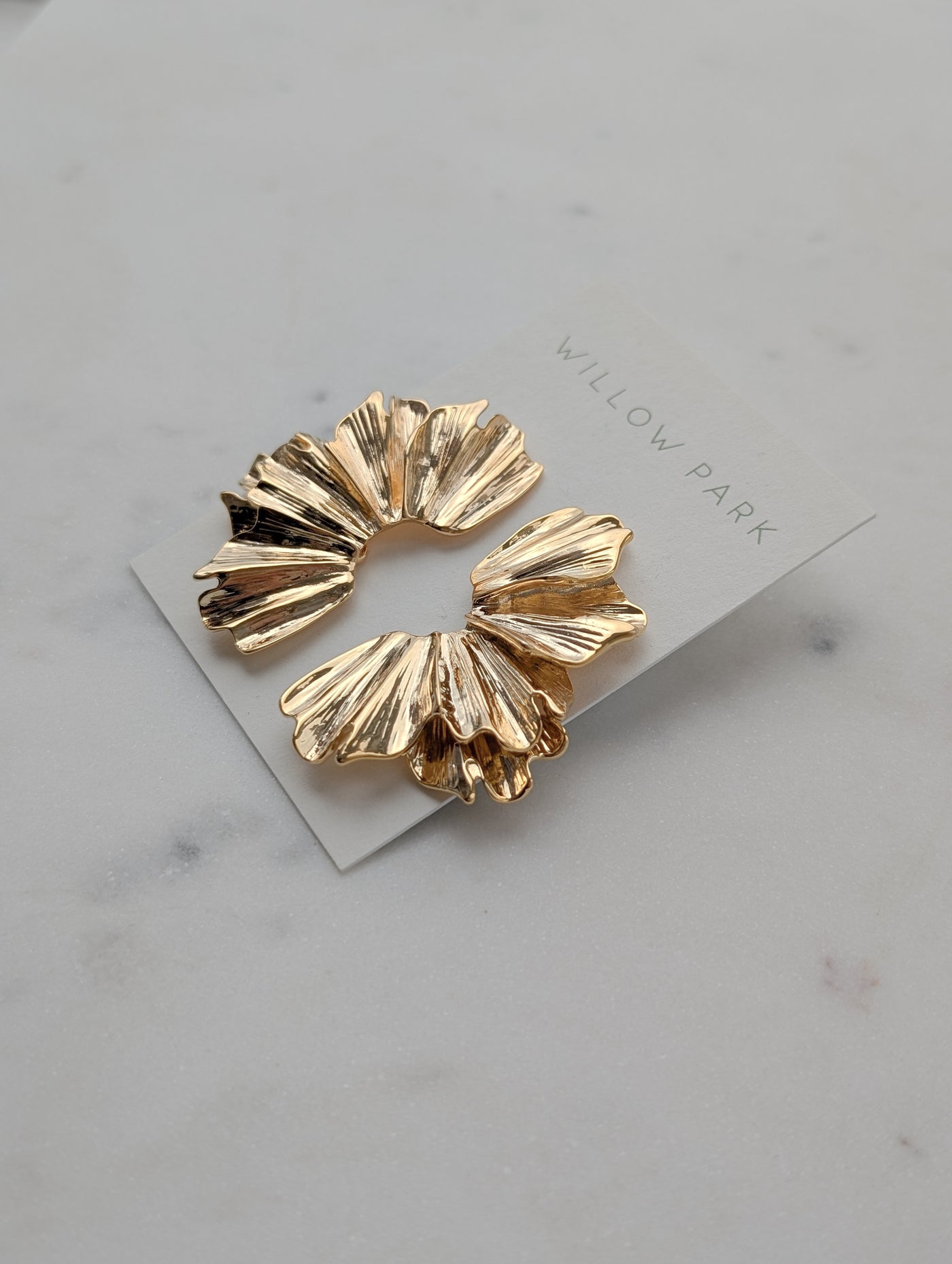 Gold Wave Earrings