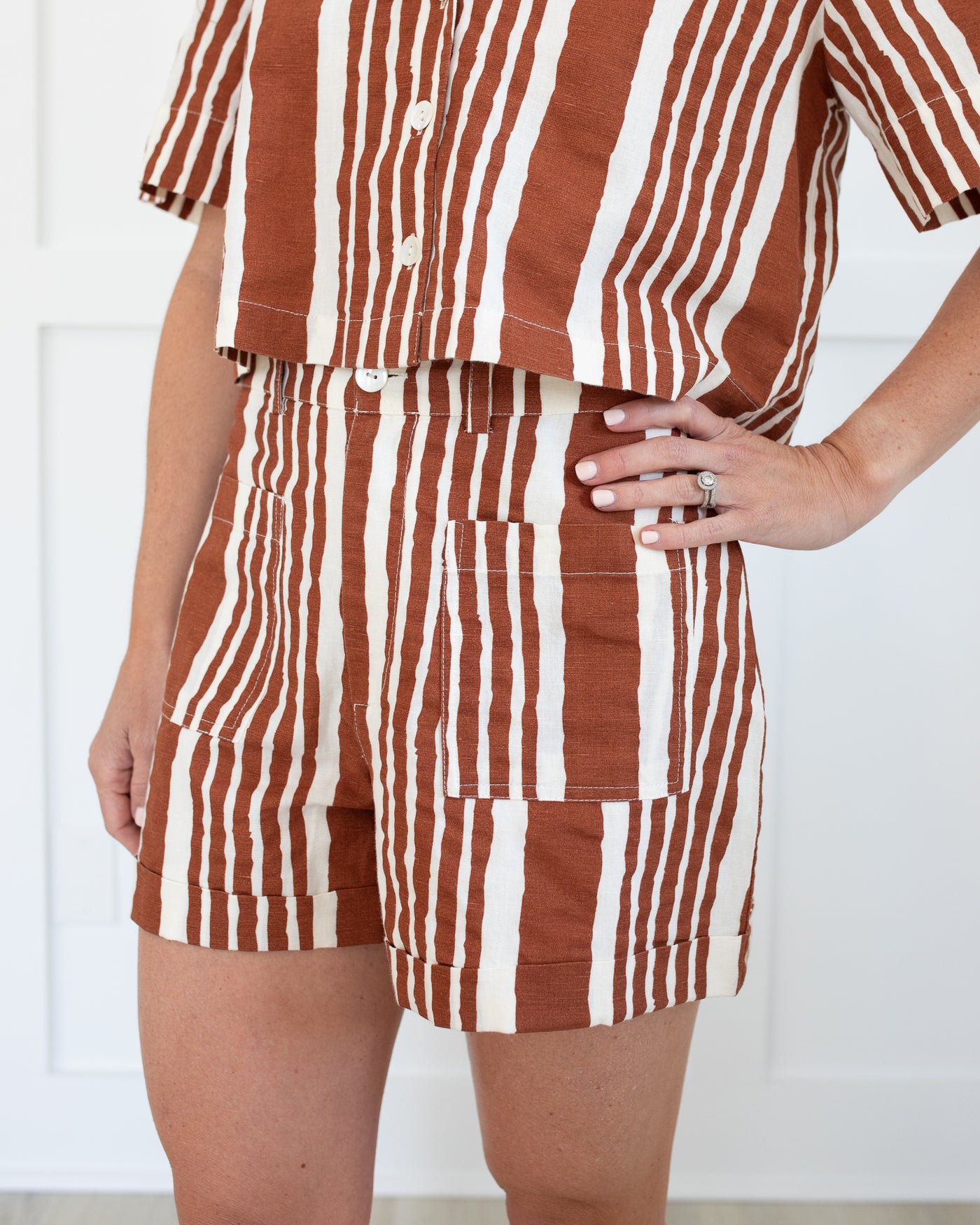 Mizuki Blouse in Vecchio Stripe Print