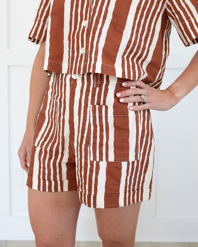 Mizuki Blouse in Vecchio Stripe Print