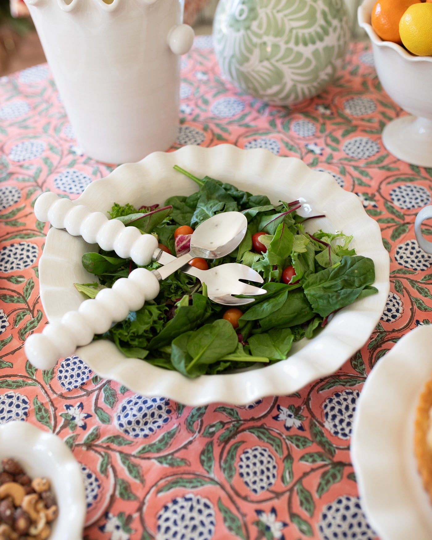 Cream Ruffle 13" Bowl