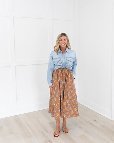 Sadie Long Sleeve Workwear Denim Shirt