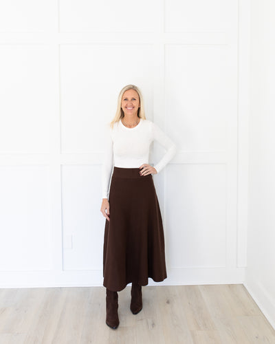 Dark Brown Sweater Skirt