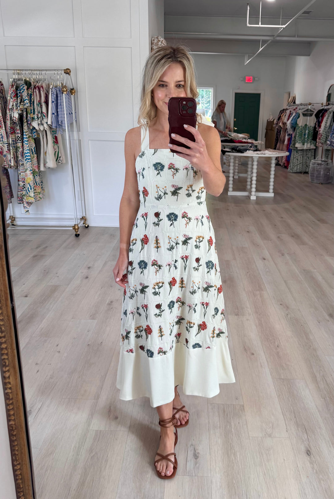 long hawaiian dresses with sleeves Iliwai Orchid Hawaiian Dress with Sleeves