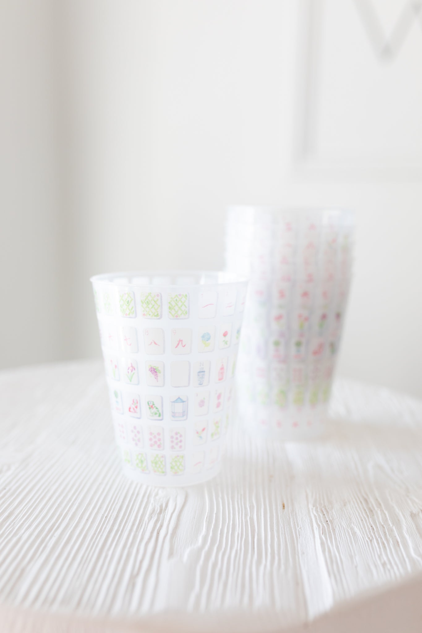 Mahjong Mini Tiles Frosted Cups