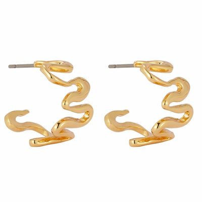 Martina Hoops in Gold by Mignonne Gavigan