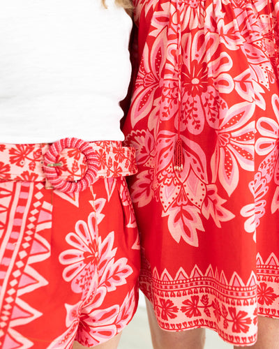 Flora Tapestry Red Shorts by FARM RIO