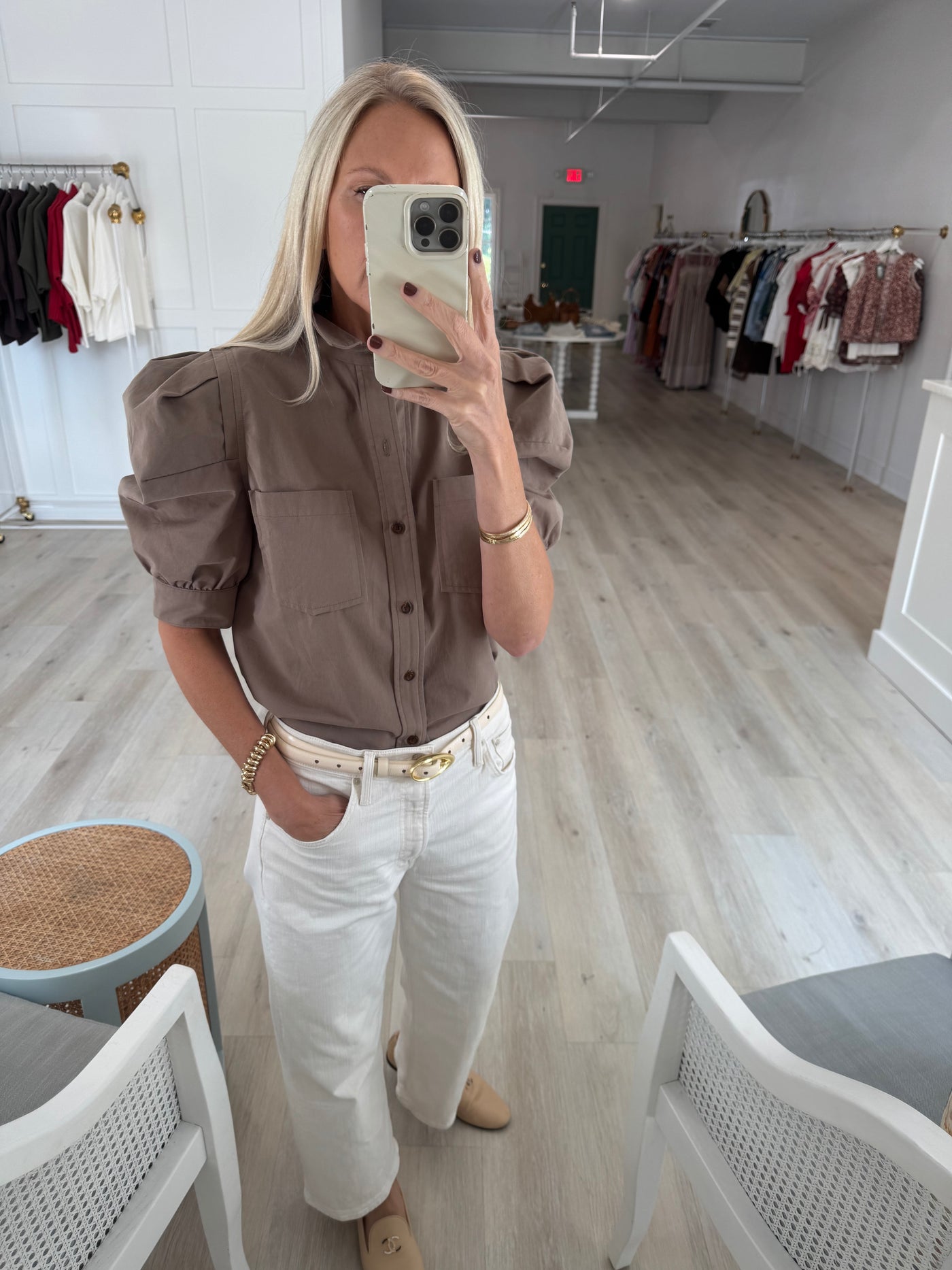 Blaire Top in Taupe