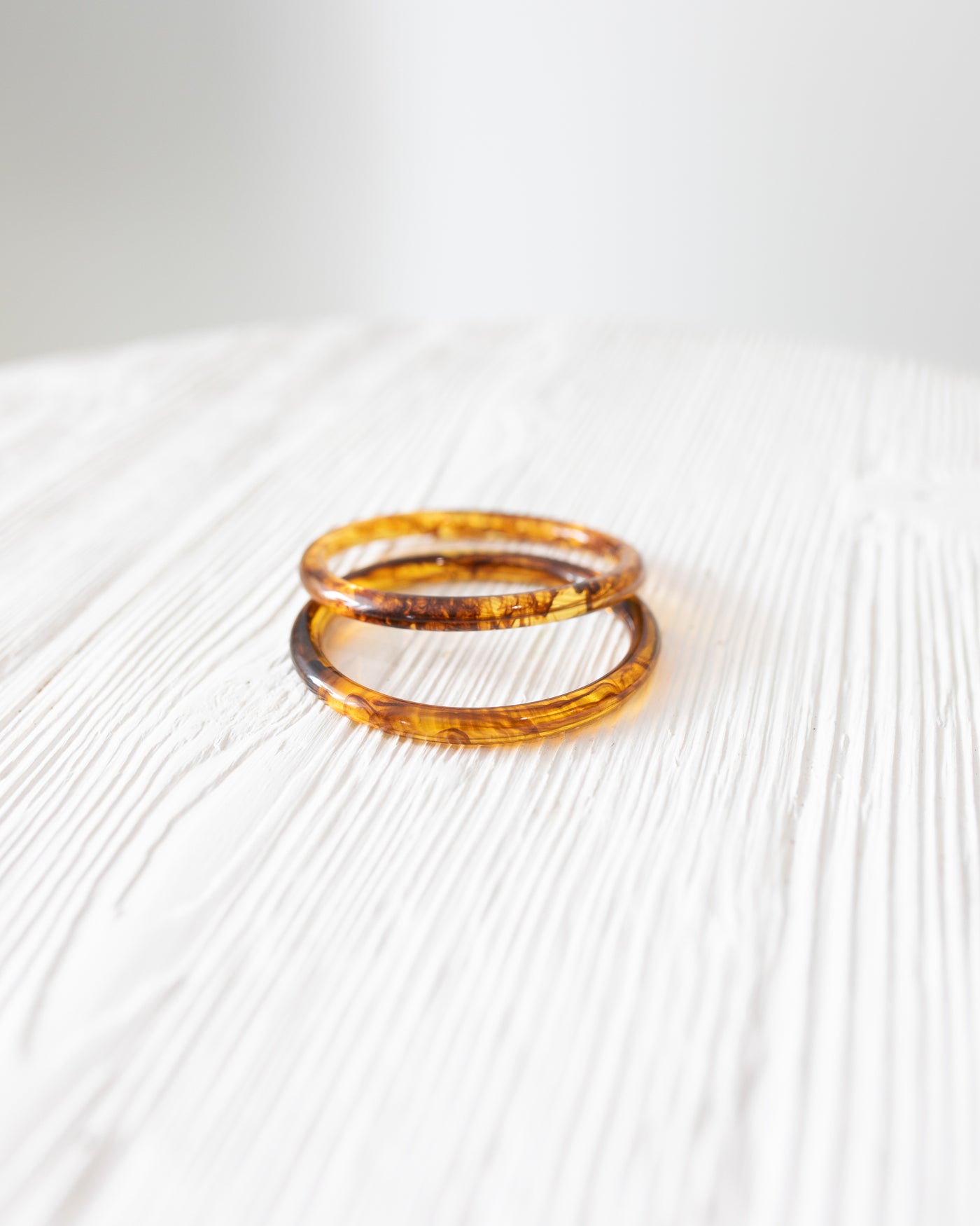 Brown Tortoise Acrylic Bracelet - Small