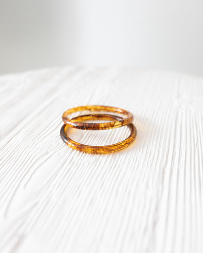 Brown Tortoise Acrylic Bracelet - Small