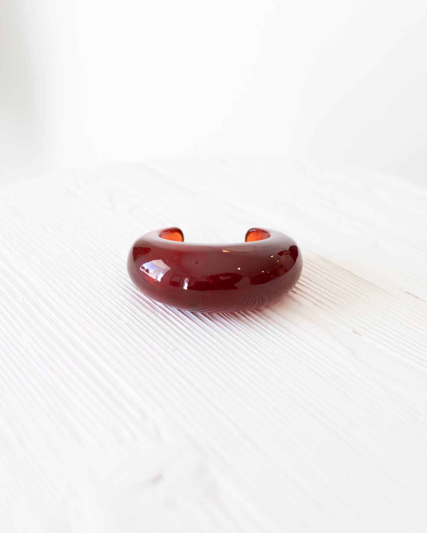 Wine Crescent Cuff Bracelet Large