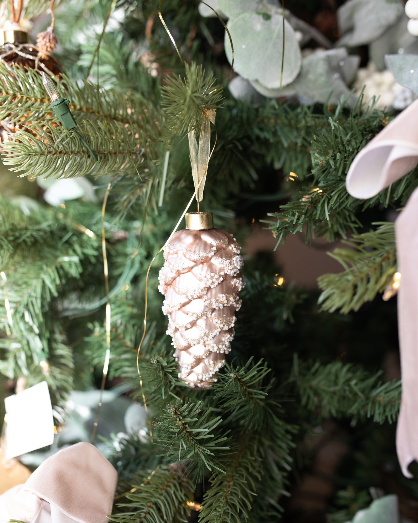 Blush Pinecone Ornament