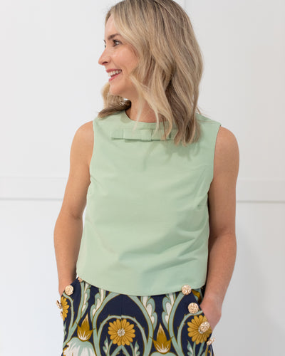 Bianca Light Green Bow Top by Mestiza