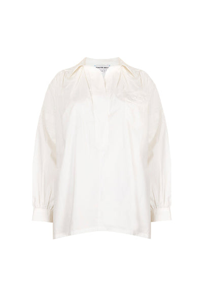 White Evangeline Shirt by Hunter Bell
