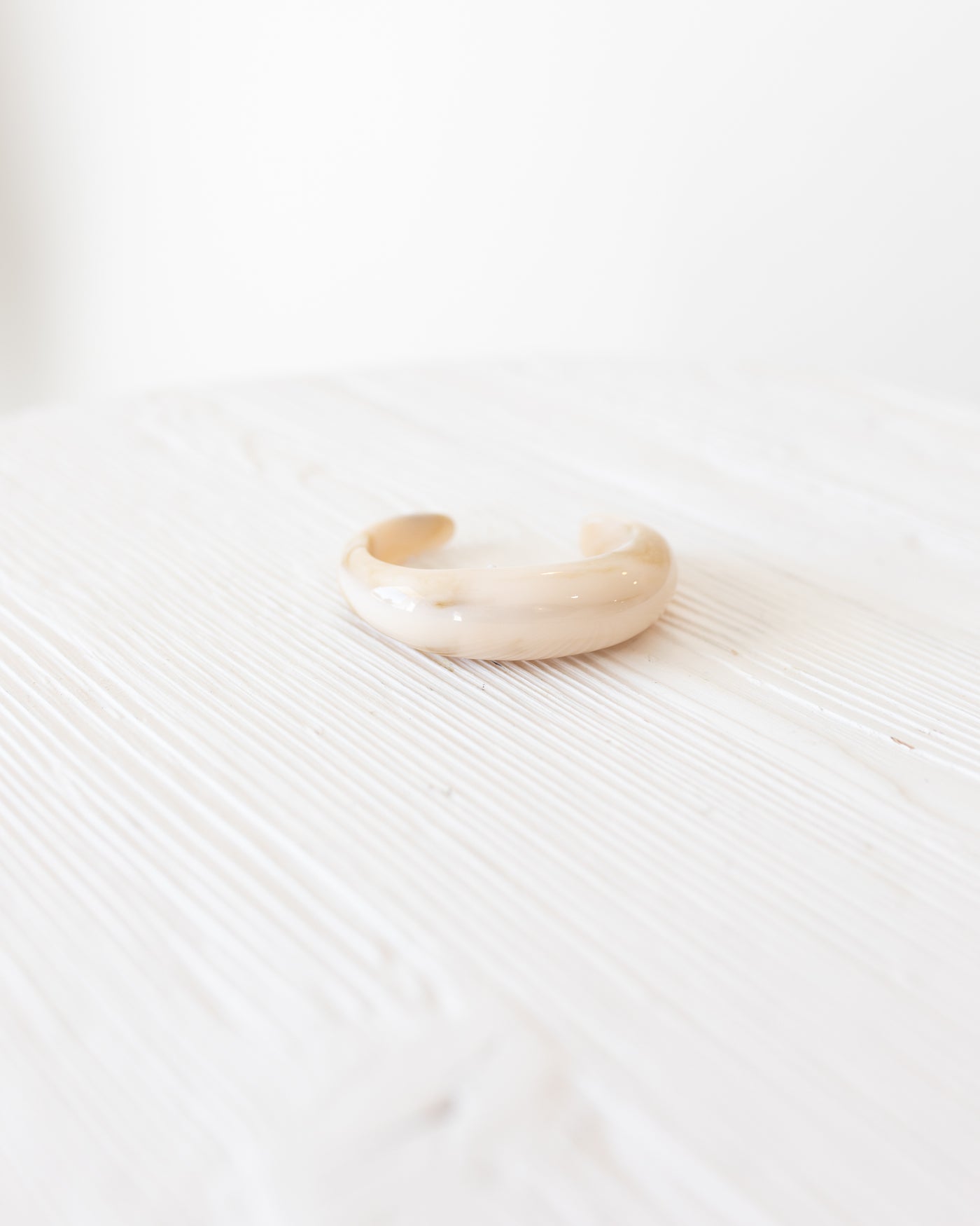 Bone Crescent Cuff Acrylic Bracelet Small