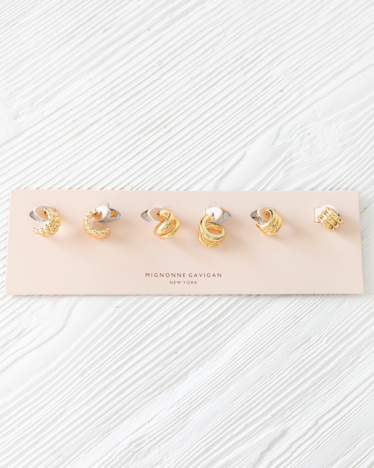 Pauline Gold Hoop Earrings Gift Set by Mignonne Gavigan