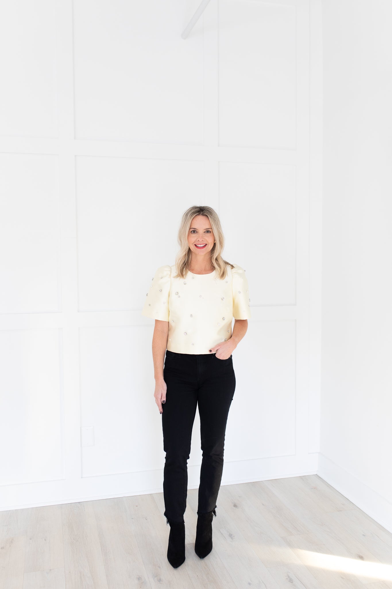 Olivia Top in Ivory by Hunter Bell