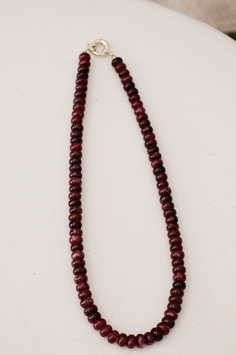 Purple 17" Beaded Necklace