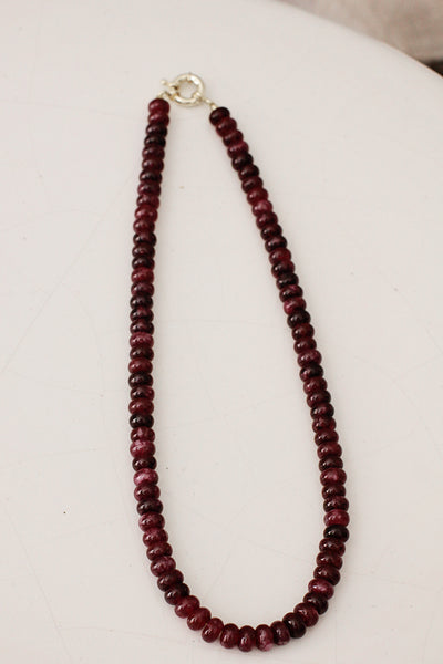 Purple 17" Beaded Necklace