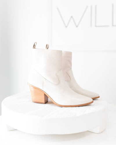 Ivory Embossed Bootie