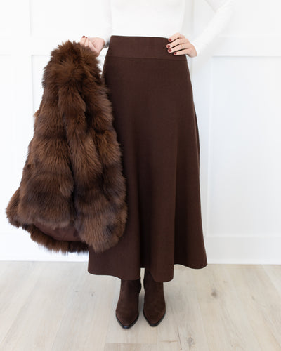 Dark Brown Sweater Skirt